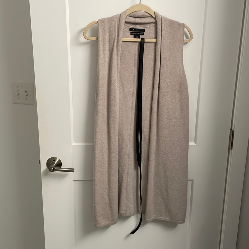 Cream tarhari cashmere vest